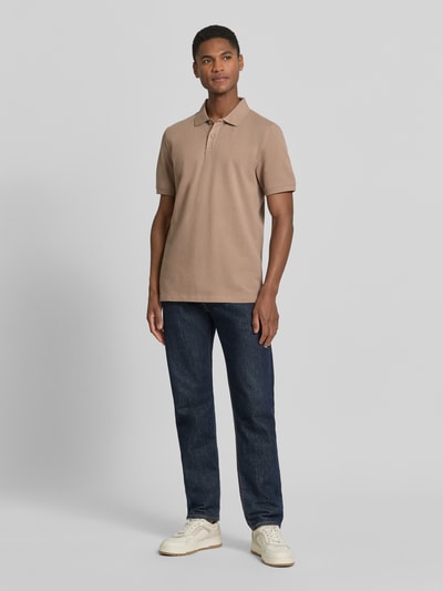 s.Oliver RED LABEL Koszulka polo o kroju regular fit z czystej bawełny Beżowy 1