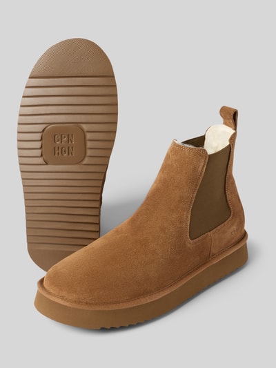 Copenhagen Chelsea Boots mit Label-Detail Cognac 4