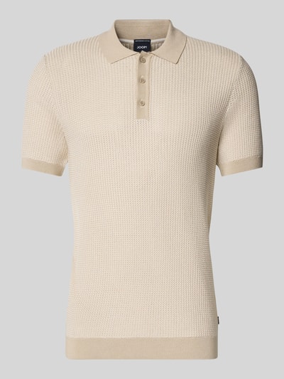 JOOP! COLLECTION Slim Fit Poloshirt mit Strukturmuster Modell 'Brianoro' Beige 1