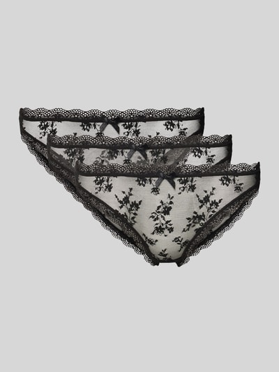 DORINA Slip aus Spitze Modell 'LANA LACE' im 3er-Pack Black 1