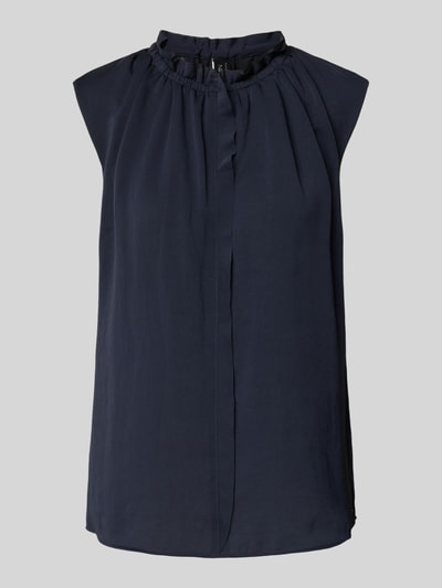 Marc Cain Blusentop mit Stehkragen und Kappärmeln Marine 2