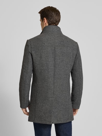 Lerros Lange jas met opstaande kraag en steekzakken Middengrijs - 5