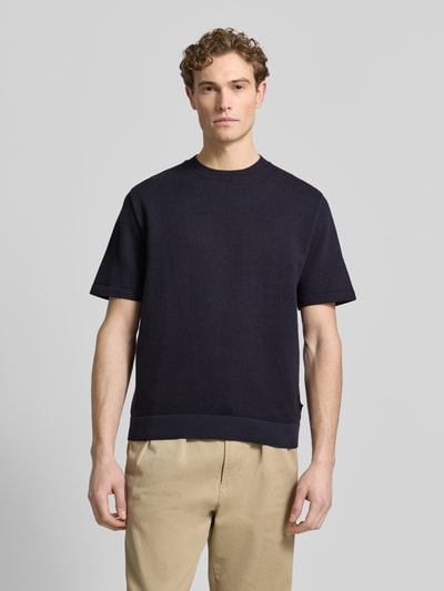 JACK & JONES Premium T-shirt met labeldetail model 'MILANO' Marineblauw - 4