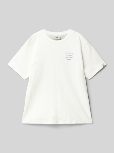 Garcia T-Shirt mit Label-Print Offwhite 1