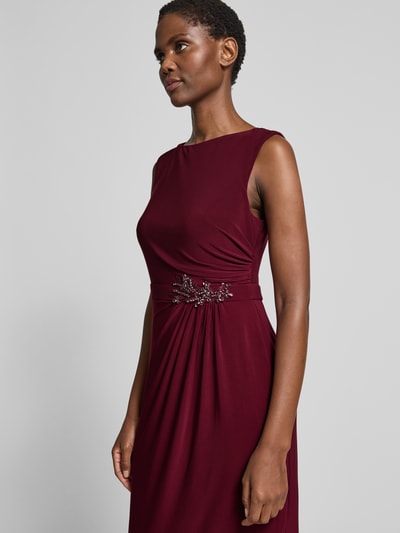 Adrianna Papell Avondjurk met plooien en pailletten Bordeaux - 3