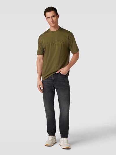 Marc O'Polo T-Shirt mit Label-Stitching Oliv 1