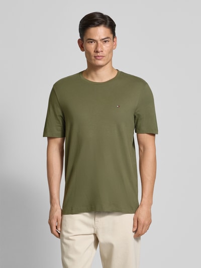 Tommy Hilfiger Regular Fit T-Shirt aus reiner Baumwolle Oliv 4