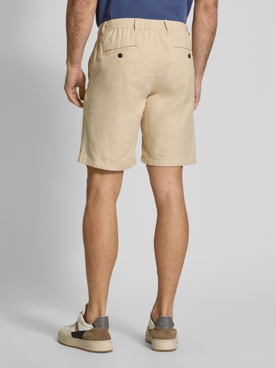 SELECTED HOMME Regular Fit Shorts aus Baumwoll-Leinen-Mix Beige 5