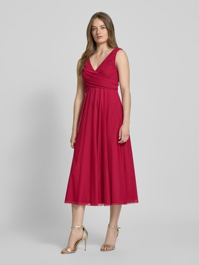 Christian Berg Cocktail Cocktailkleid mit V-Ausschnitt Kirsche 1