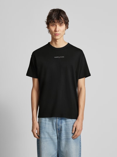 Tommy Jeans T-Shirt mit Label-Stitching Black 4