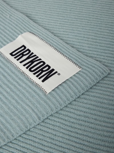 Drykorn Schal aus Wolle mit Label-Patch Modell 'CRONICA' Aqua 2