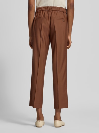 Marella Straight Fit Hose aus reiner Schurwolle Modell 'Luggioso' Hellbraun 5