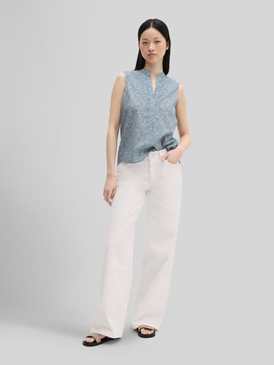 Marc O'Polo Loose Fit Blusentop aus reiner Baumwolle Aqua 1