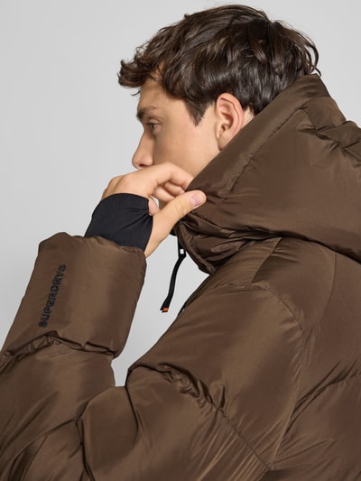 Superdry Kurtka pikowana z kapturem Khaki 3