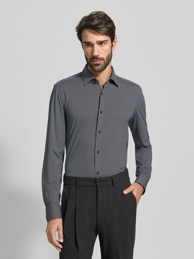 BOSS Koszula casualowa o kroju slim fit ze wzorem na całej powierzchni model ‘HANK’ Czarny 4