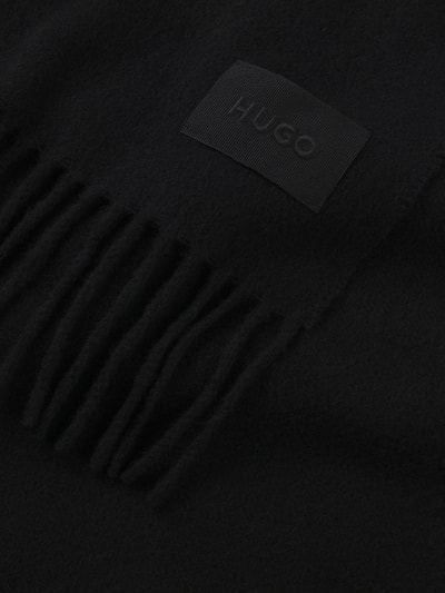 HUGO Schal mit Logo-Patch Modell 'D-SCHAL' Black 2