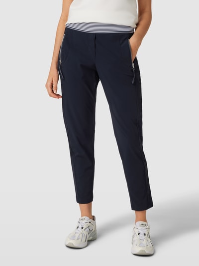 Raffaello Rossi Schlupfhose mit Reißverschlusstaschen Modell 'Ribbon' Marineblau 4