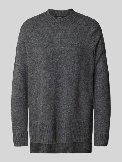 Vero Moda Oversized Strickpullover mit Mock Neck Modell 'LEFILE' Mittelgrau 2