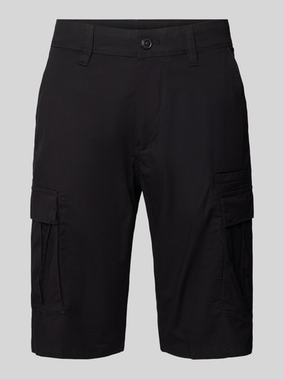 s.Oliver BLACK LABEL Straight leg cargobroek met cargozakken Zwart - 2