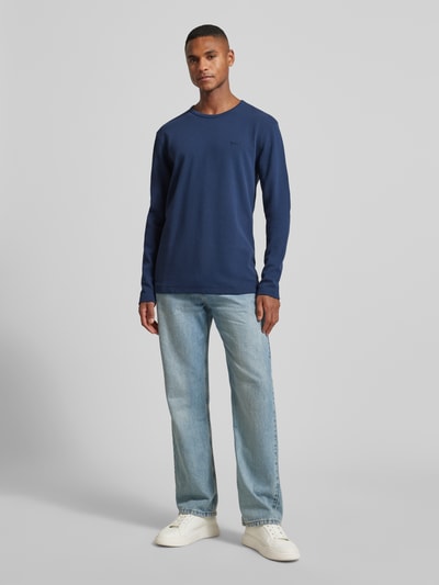 BOSS Orange Regular fit shirt met lange mouwen van katoenmix, model 'TEMPESTO' Marineblauw - 1