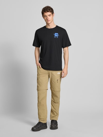The North Face T-shirt met labelprint Metallic zwart - 1