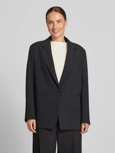 DRYKORN Żakiet o kroju relaxed fit z kieszeniami z wypustkami model 'MOWTIE' Czarny 4