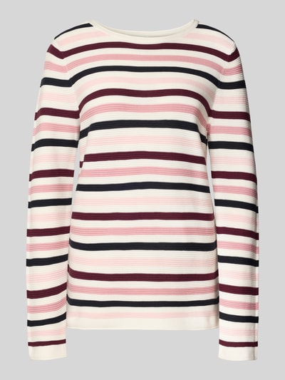 Tom Tailor Sweter o kroju regular fit z czystej bawełny Różowy 2