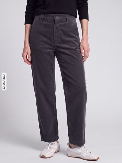 Marc O'Polo DENIM Loose Fit Cordhose aus reiner Baumwolle Anthrazit 4