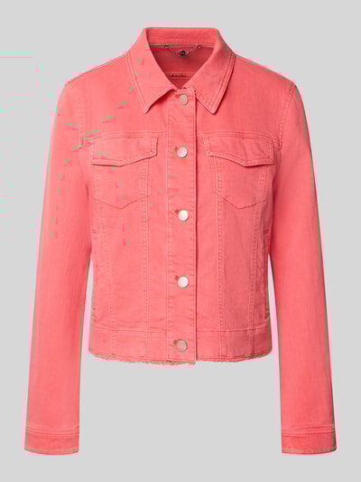 Marc Cain Kurtka jeansowa o kroju regular fit z kieszeniami na piersi Koralowy 2
