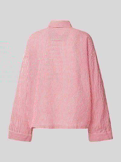 Jake*s Casual Pyjamabovendeel met borstzak Kersenrood - 3