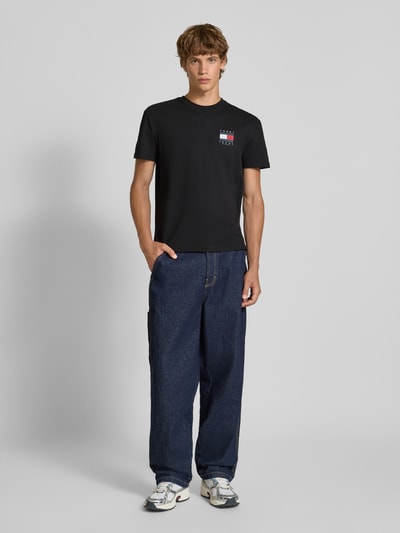 Tommy Jeans Regular fit T-shirt van puur katoen Zwart - 1