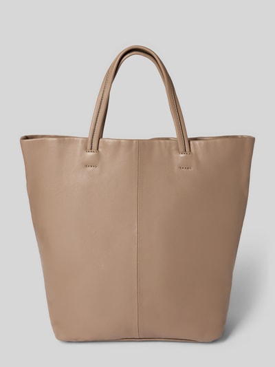 LIEBESKIND BERLIN Leren handtas met labeldetail, model 'Hera' Taupe - 4