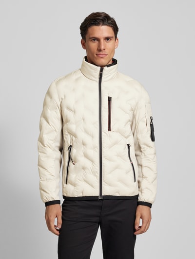 Tom Tailor Regular fit functioneel jack met afneembare capuchon Offwhite - 4