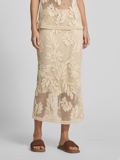 comma Midirok met gehaakt kant Zand - 4