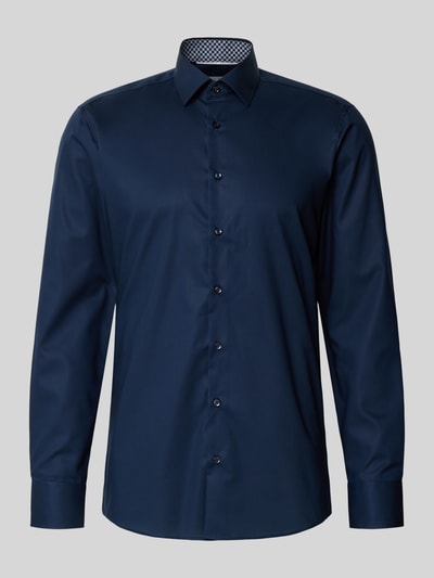 ETERNA Regular fit vrijetijdsoverhemd met kentkraag, model 'Kent' Marineblauw - 2