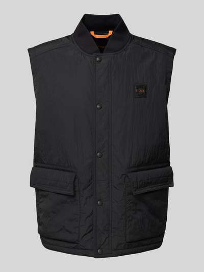 BOSS Orange Gilet met opstaande kraag, model 'Ocomo' Zwart - 2