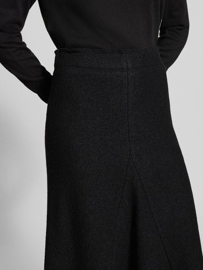 Christian Berg Woman Midirock aus Viskose-Woll-Mix Black 3