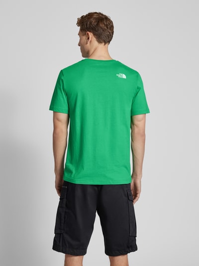 The North Face T-shirt met labelprint, model 'EASY' Groen - 5