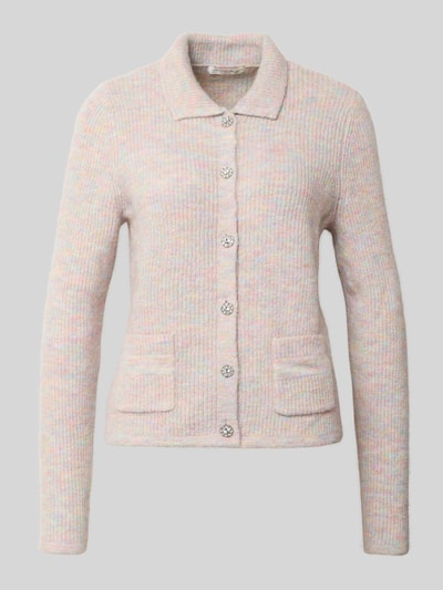 Christian Berg Woman Strickjacke mit Umlegekragen und aufgesetzten Taschen Apricot 2