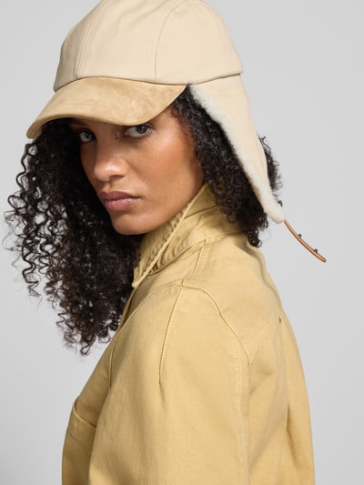 Kenzo Base Cap mit Besatz aus Schafswolle Ecru 1