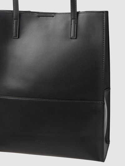 Seidenfelt Shopper in Leder-Optik  Black 3