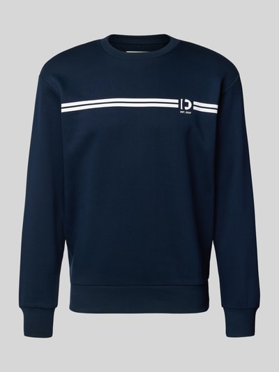 Tom Tailor Denim Regular fit sweatshirt van katoenmix Donkerblauw - 2