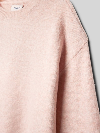 Only Comfort Fit Strickpullover in Melange Modell 'SHELDO' Rosa 2