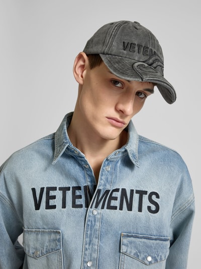 VETEMENTS Basecap mit Label-Stitching Black 1