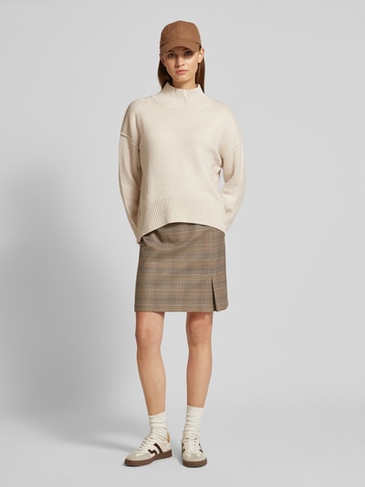 Oui Gebreide pullover met turtleneck Beige - 1