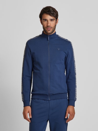 Guess Activewear Sweatjack met labeldetail, model 'ARLO' Donkerblauw - 4