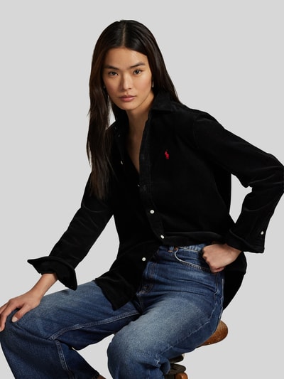 Polo Ralph Lauren Hemdbluse mit Logo-Stitching Black 6