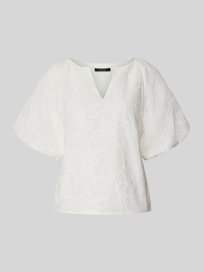 comma Relaxed Fit Blusenshirt mit Allover-Stickerei Offwhite 2