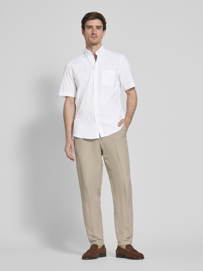 Fynch-Hatton Freizeithemd mit Knopfleiste Weiss 1