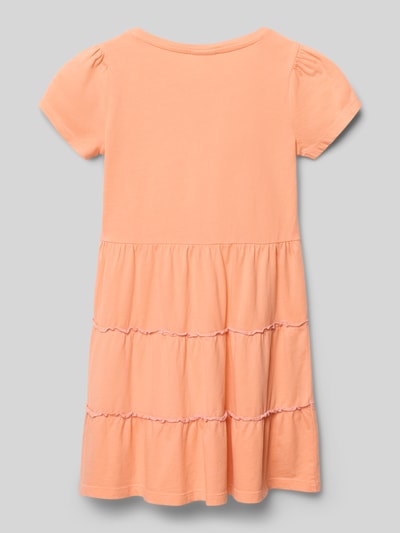 Produktfoto, Tailliertes Freizeitkleid aus reiner Baumwolle od s.Oliver RED LABEL, efekt: jednolity kolor, krój: taliowany, długość midi, okrągły dekolt, aplikacja: nadruk z motywem, cekinowe obszycie, rękaw: krótki rękaw, dół obszyty falbaną, wykończenie materiału: dżersej, materiał: czysta bawełna